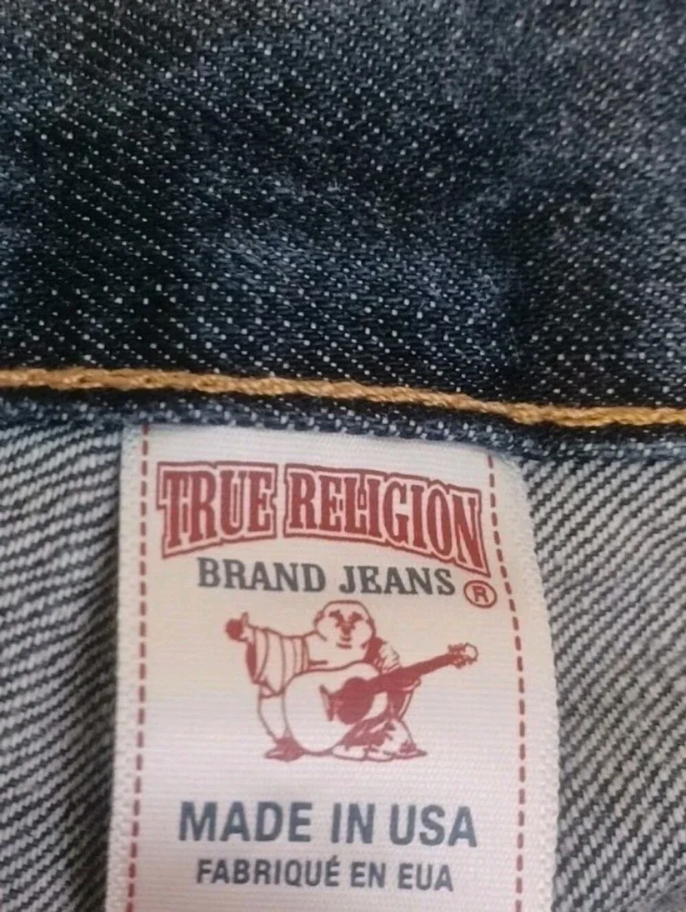 Rare True Religion Straight Flap Jeans Mens 40x32 Thick Stitch Streetwear READ